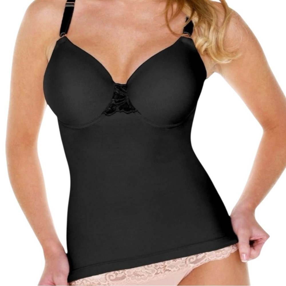 Shapeez Tankee Black Unbelievebra Body Smoothing Shapewear Bra